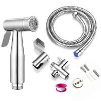 Stainless Steel Baby Cloth Diaper Sprayer, Hand held Bidet Spray For Toilet With Brushed Nickel Finish,Easy To Install PQ02